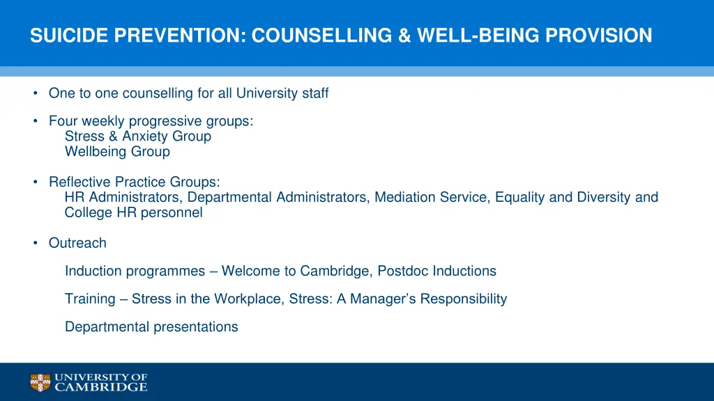 suicide prevention counselling well being