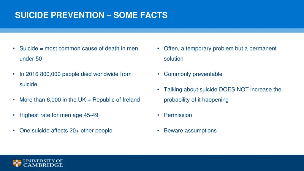 suicide prevention some facts