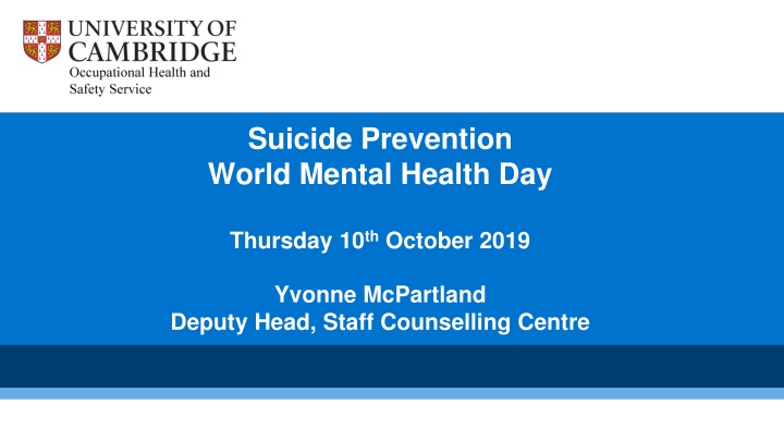 suicide prevention world mental health day