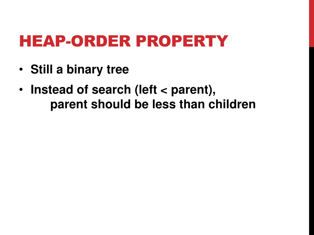 heap order property 2