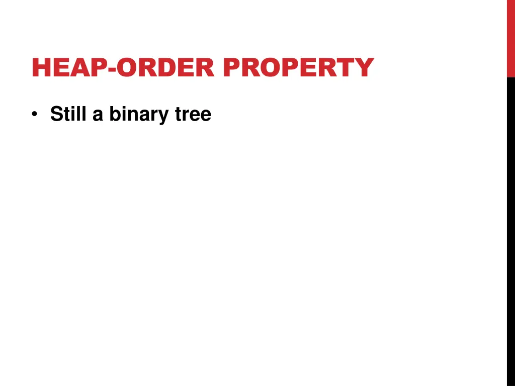 heap order property