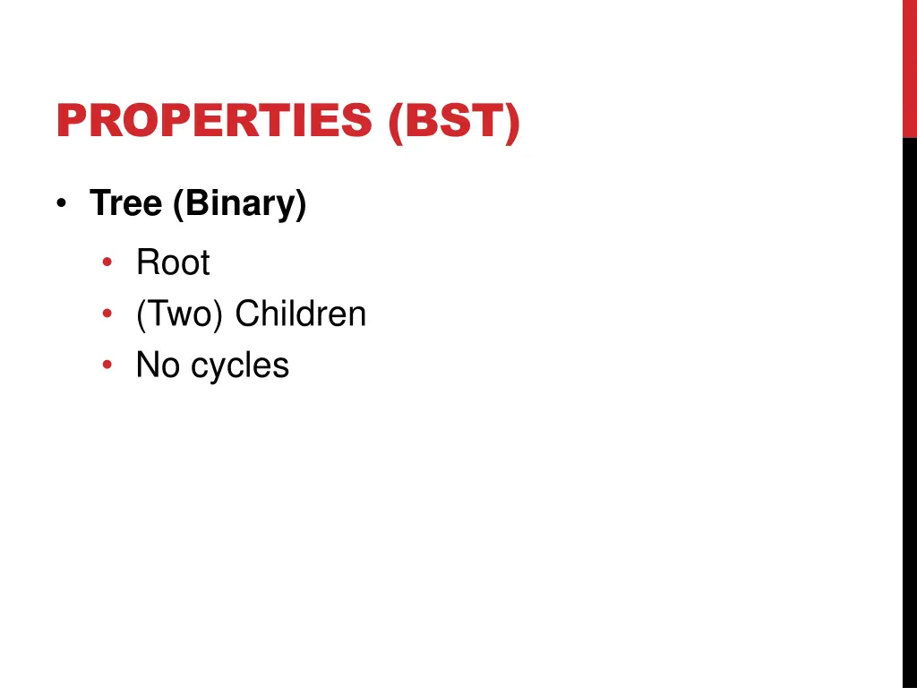 properties bst 1