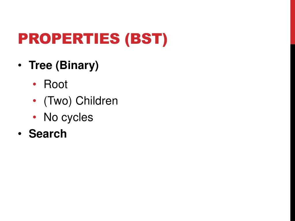 properties bst 2