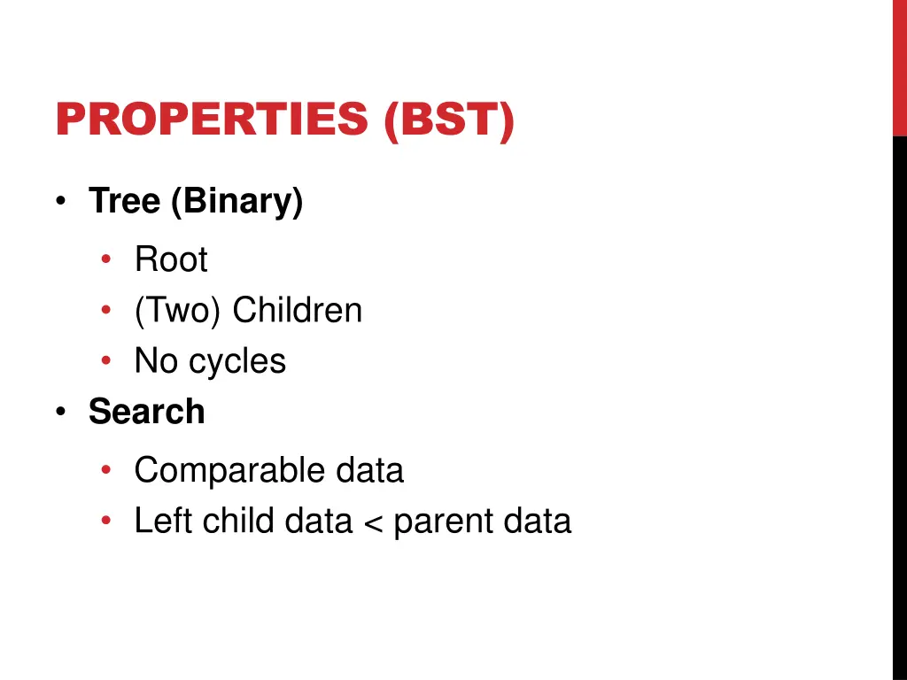 properties bst 3