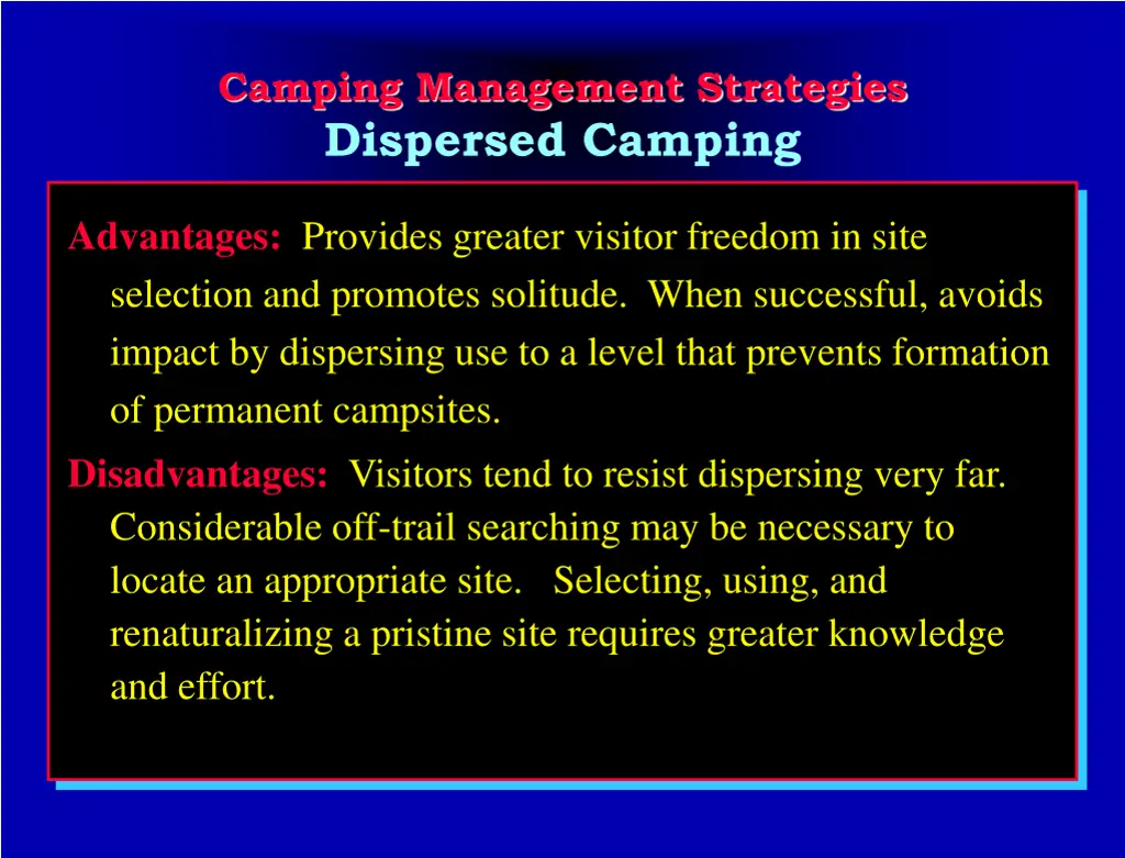 camping management strategies dispersed camping 1