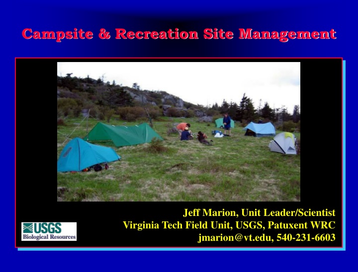 campsite recreation site management