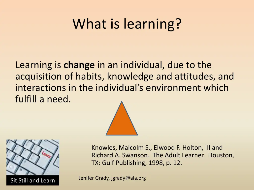 what is learning