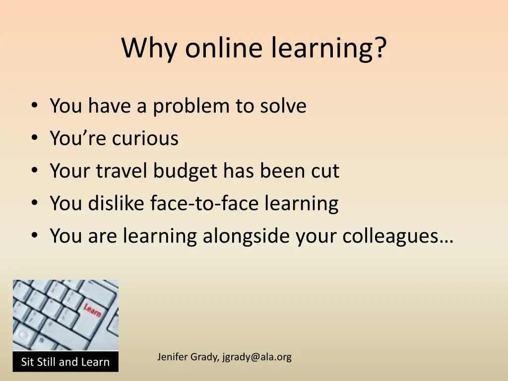 why online learning