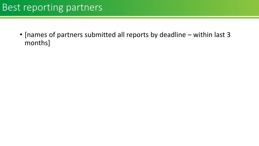 best reporting partners