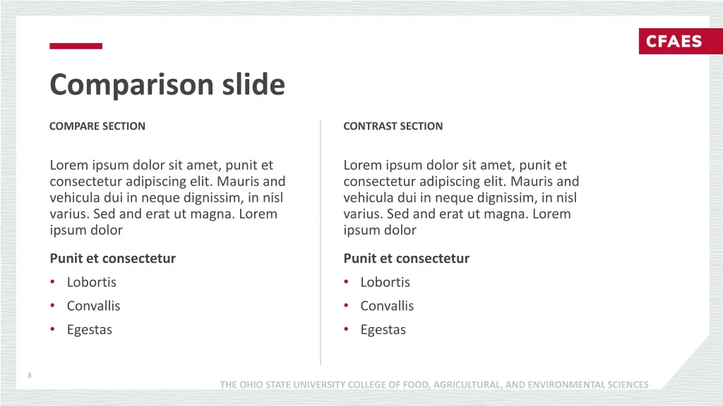 comparison slide