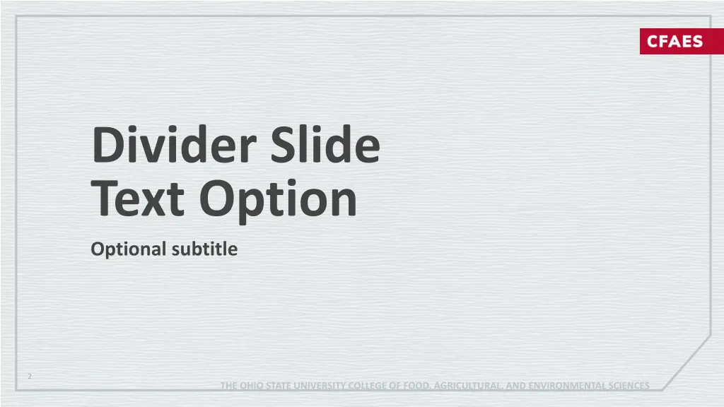 divider slide text option optional subtitle