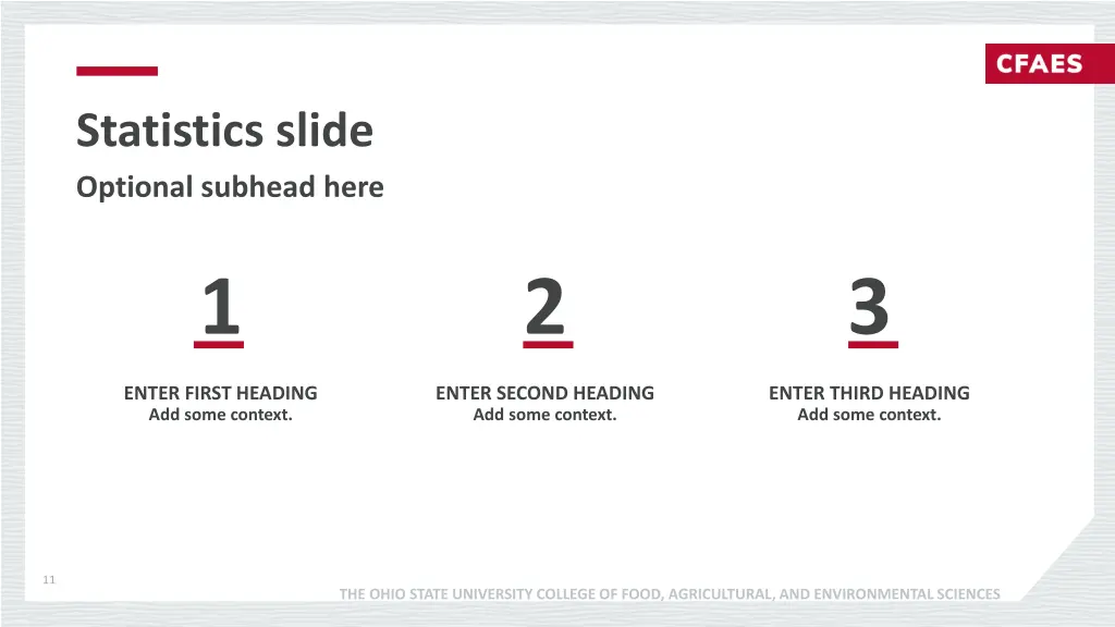 statistics slide optional subhead here