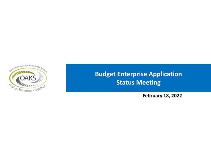 budget enterprise application status meeting