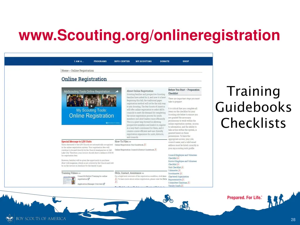 www scouting org onlineregistration