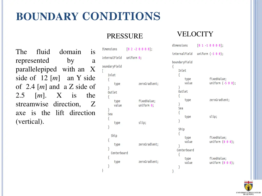 boundary conditions