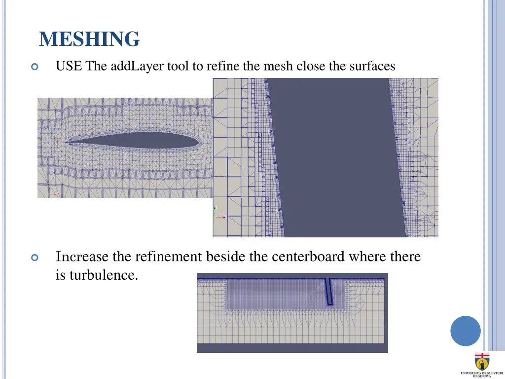 meshing use the addlayer tool to refine the mesh