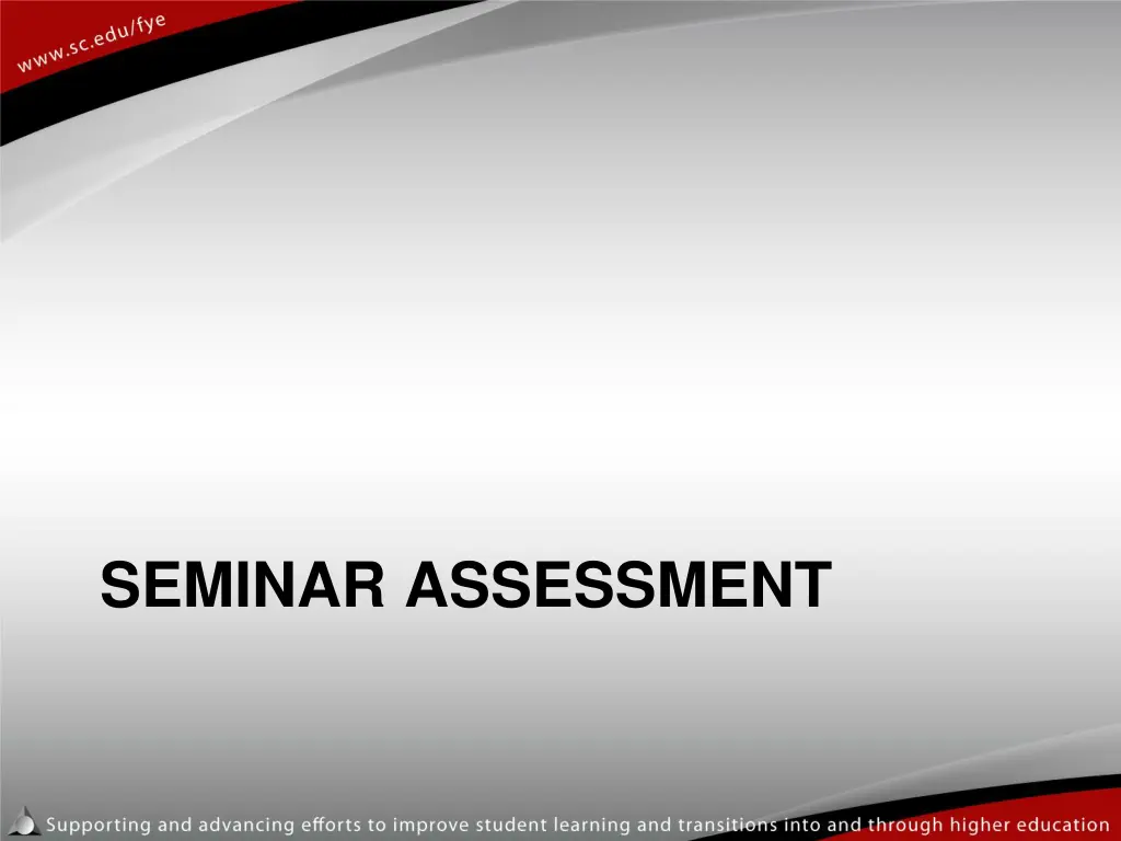 seminar assessment