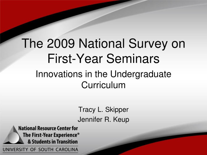 the 2009 national survey on first year seminars