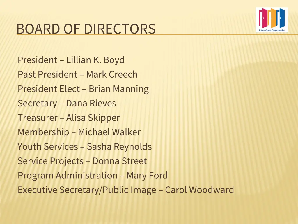 board of directors