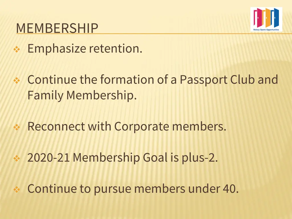 membership emphasize retention