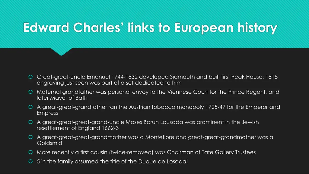 edward charles links to european history