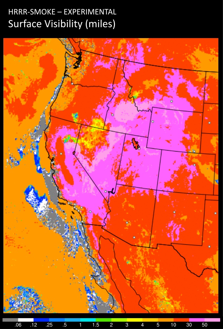 hrrr smoke experimental surface visibility miles