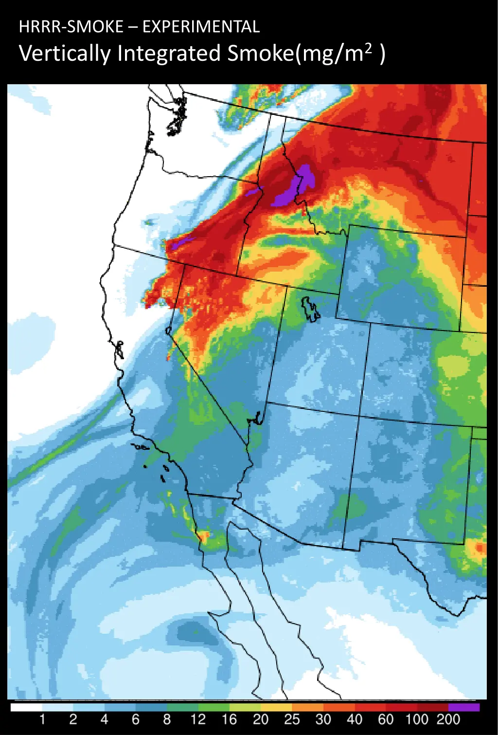 hrrr smoke experimental vertically integrated