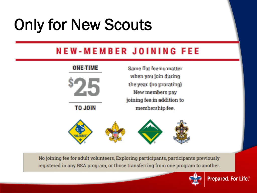 only for new scouts only for new scouts