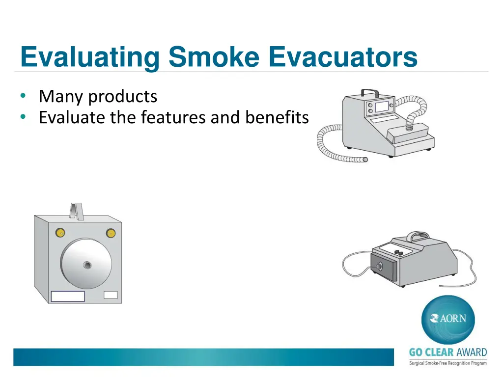 evaluating smoke evacuators