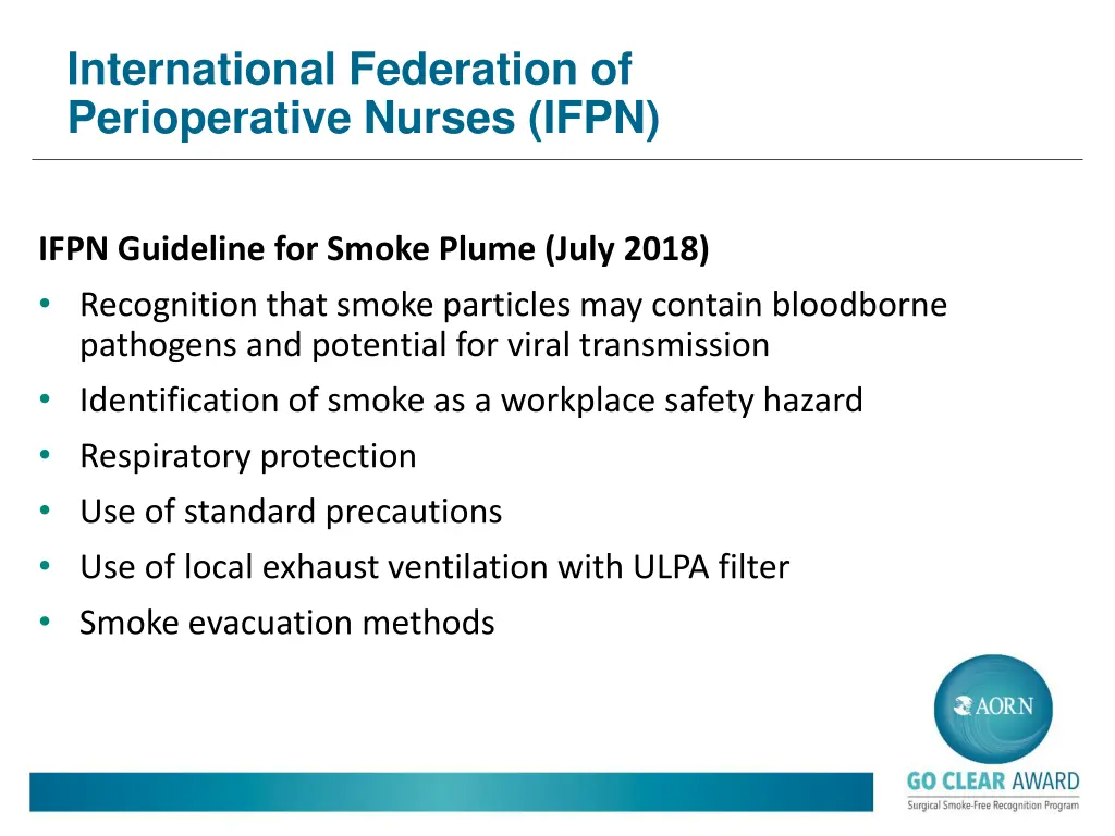 international federation of perioperative nurses