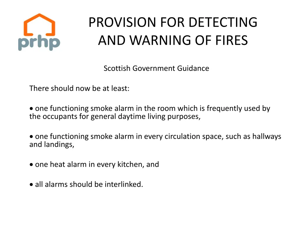 provision for detecting and warning of fires 3