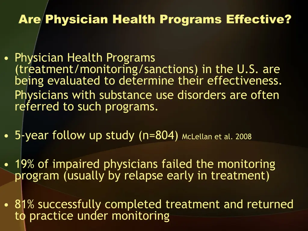 are physician health programs effective