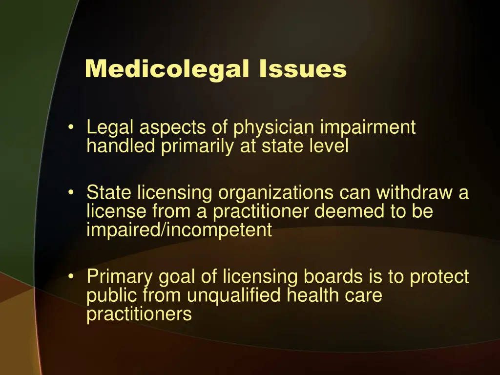 medicolegal issues