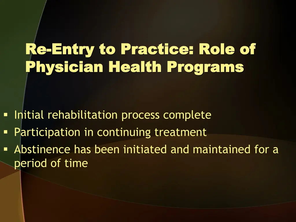 re re entry to practice role of entry to practice 1