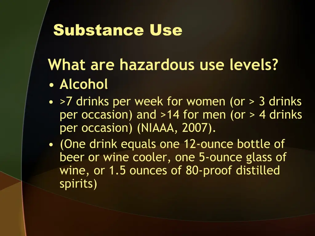 substance use