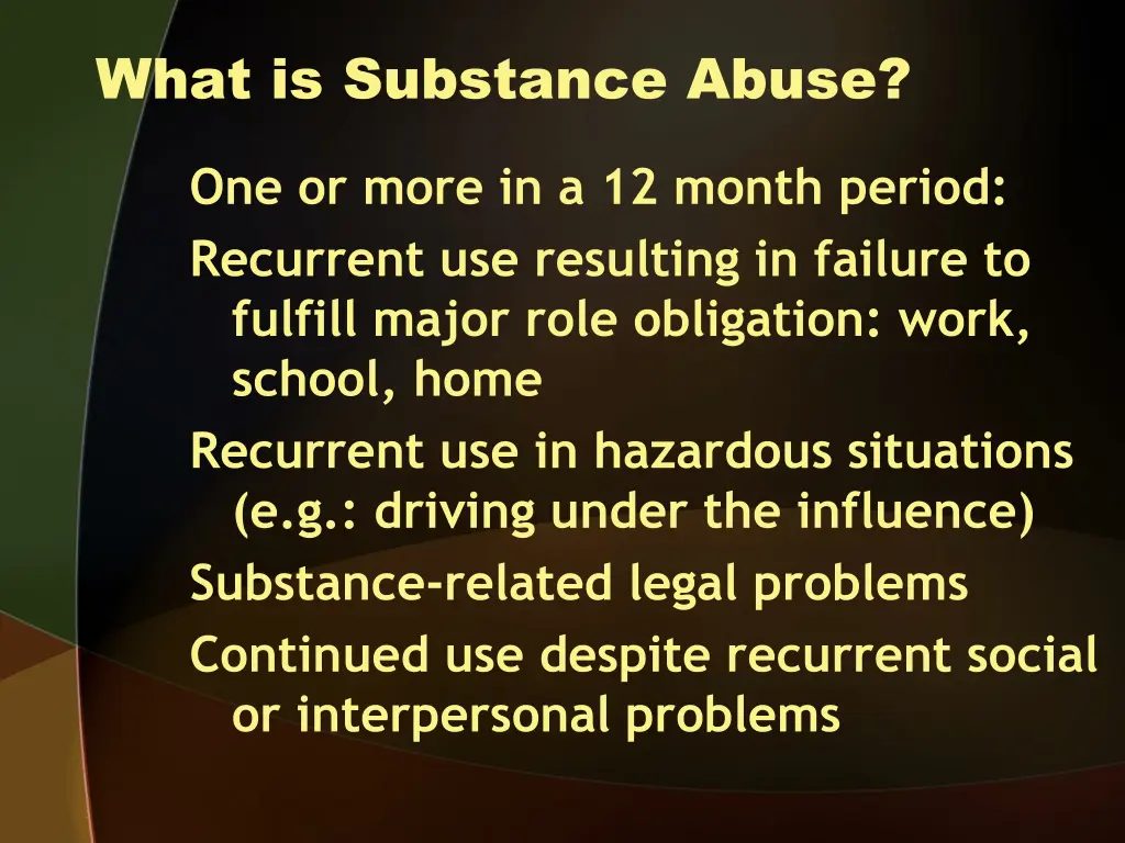 what is substance abuse