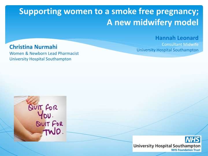 supporting women to a smoke free pregnancy