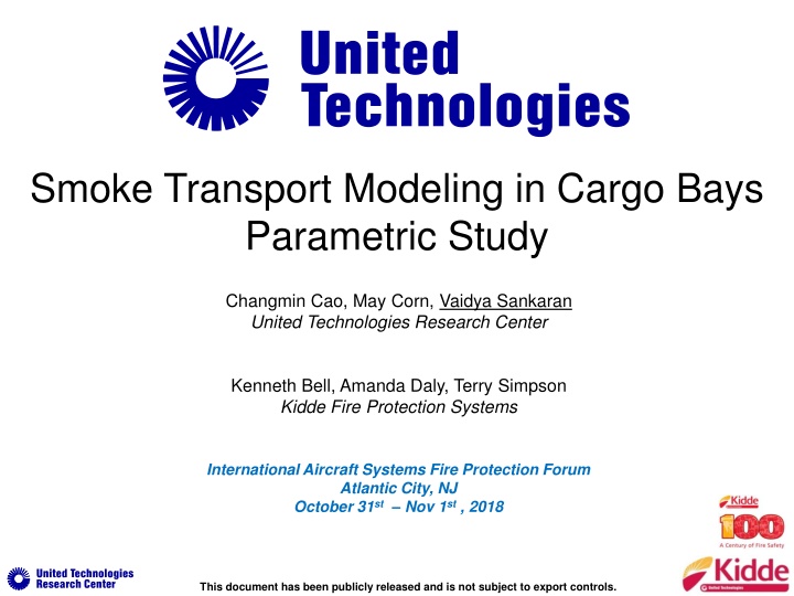 smoke transport modeling in cargo bays parametric