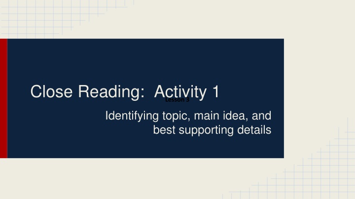 close reading activity 1