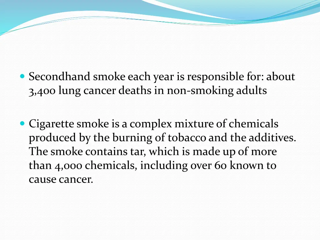 secondhand smoke each year is responsible