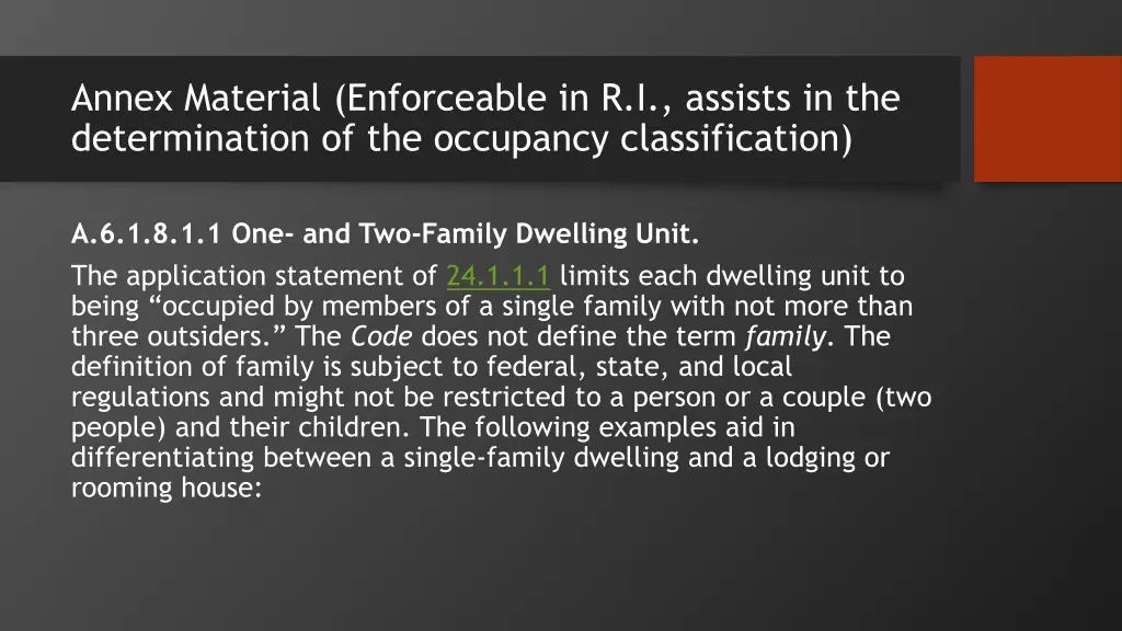 annex material enforceable in r i assists