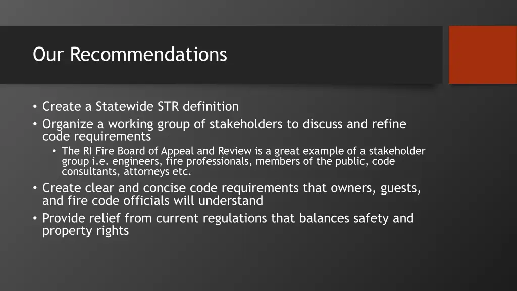 our recommendations