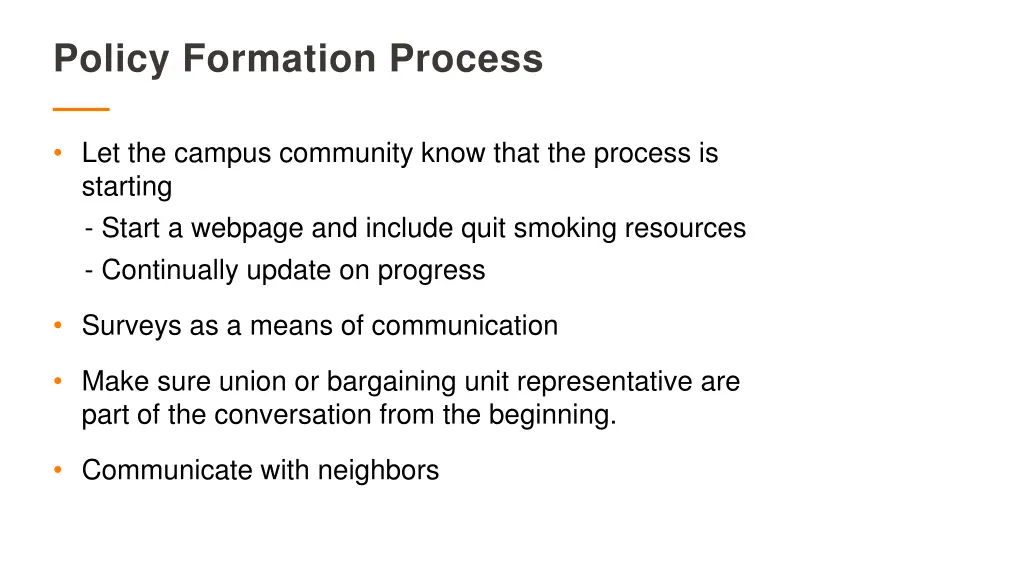 policy formation process