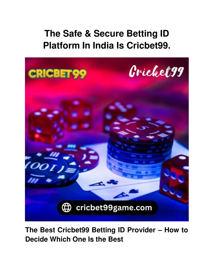 the safe secure betting id platform in india