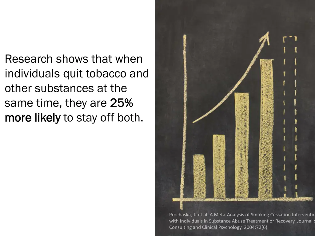 research shows that when individuals quit tobacco