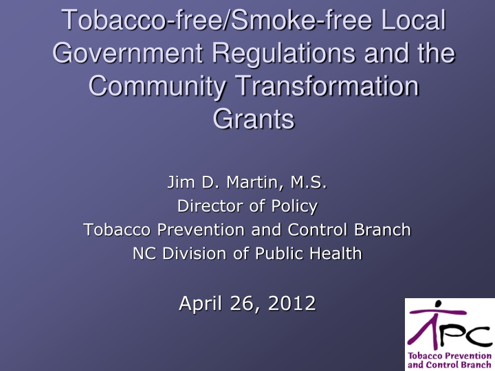 tobacco free smoke free local government