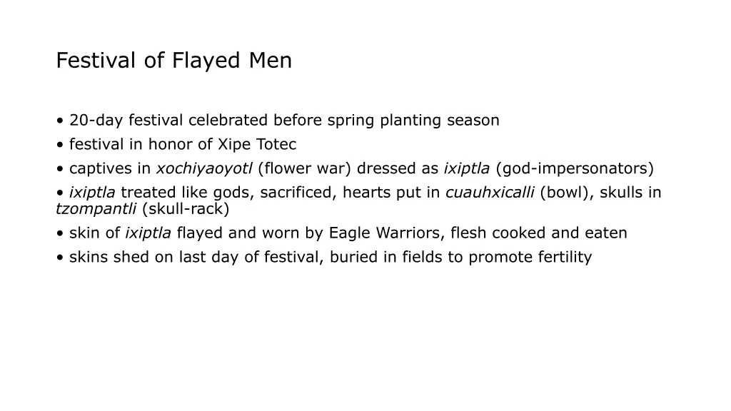 festival of flayed men