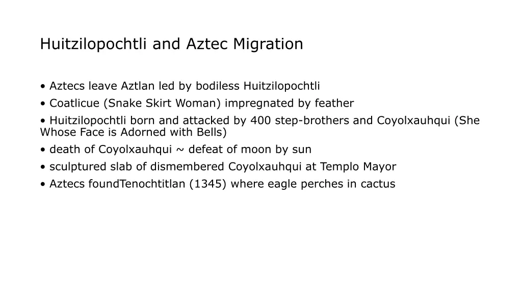 huitzilopochtli and aztec migration 1