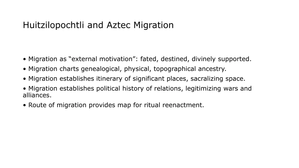 huitzilopochtli and aztec migration