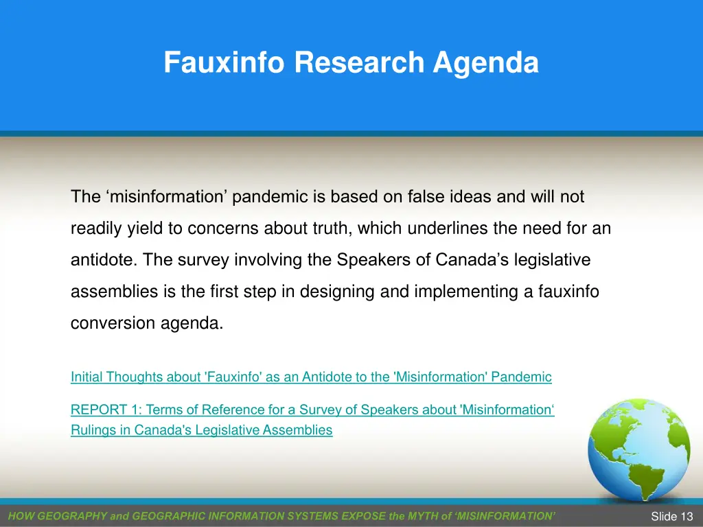 fauxinfo research agenda